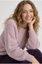 Women's Bearded Knitwear Sweater Boat Neck Batwing Sleeve Soft Textured - 3