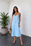 Women's Soft Modal V-Neck Thin Strap Casual Basic Long Dress - 4