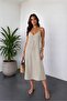 Women's Soft Modal V-Neck Thin Strap Casual Basic Long Dress