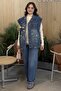 Bead Embroidered Denim Vest - 5