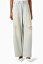 Light Blue Distressed Wide Leg Jeans - Denim Fabric Content