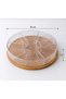 100% Bamboo Based 9-Compartment Transparent Breakfast & Snack Presentation Tray – Multi-Purpose Serving Organizer with Lid - 4