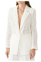 Transparent Lace Collar Blazer Jacket - 5