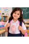 Kids Water Bottle with Cute Bear & Flower Design, Built-In Straw, Leak-Resistant Flip-Top Locking Lid, Transparent Body and Adjustable Shoulder Strap for School, Travel and Outdoor Activities - 720 ML - 2