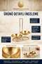 Gold Double Ladle Spoon Holder Vertical Countertop Spoon Holder Stand 18/10 304 Stainless Steel 723676 - 4