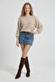 Women's Bearded Knitwear Sweater Boat Neck Batwing Sleeve Soft Textured - 2