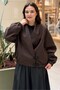 V-Neck Front Ribbon Buttoned Jacket - 2