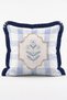 Pastel Plaid Goose Flower and Carousel Patterned 4-Piece Fringed Throw Pillow Cover Set - 4
