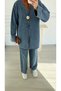 Molly Nelly Women's Denim Button Detailed Suit - 3