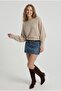 Women's Bearded Knitwear Sweater Boat Neck Batwing Sleeve Soft Textured - 3