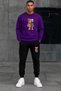 Unisex Winter Sweatshirt Two Threaded Tracksuit Set Oversize Casual Sportswear Robotic Bear Print
