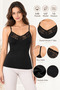 Women's Modal Cotton V-Neck Lace Detailed Thin Strap Undershirt Flexible Daily Underwear - 4
