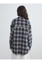 Özmarka New Season Plaid Oversize Women's Lumberjack Shirt Jacket - 5