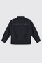 Baby Boy Collared Navy Blue Denim Shirt with Pockets - 2