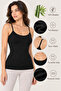Women's 2-Piece Bamboo Elastane Thin Strap Basic Undershirt Set Flexible Daily Underwear - 6