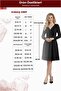 Women's Flared Sleeve Fabric Dress Collar Long Crepe Double Breasted - 2