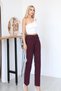 Women's Plum Cuffed Lycra Boyfit Jean Trousers High Waist - 6