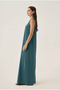Cotton Crew Neck Stretch Fabric Sleeveless Undershirt Dress - 2