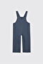Baby Girl Navy Blue Denim Salopet - 2