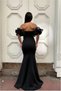 Scuba Detailed Strapless Evening Dress Stretchy Fabric Dress Pleated - 2