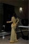 Flexible Kayık Evening Dress Velvet Fabric Dress Collar - 4