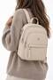 Women's Zipper Detailed Shoulder and Backpack Bag - 2