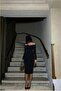 Kayık Abiye Elbise Collar Draped Midi Long Sleeve - 4
