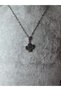 Steel Necklace with Zircon Stone Figure Models