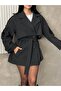 New Season Premium Quality Belted Double-Breasted Collar Midi Oversize Cashmere Coat