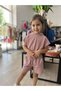 Girl's Fabric Hooded Crop Top and Shorts Two-Piece Set