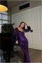 Velvet Detailed Strapless Evening Dress Stone Fabric Dress - 4