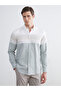 Green Regular Fit Long Sleeve Dobby Men's Shirt from Plus-Store