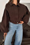 Women's Balloon Sleeve Gabardine Crop Jacket - 6