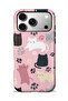 iPhone 17 Pro Compatible - Pastel Cats, Double Layer Cover, Glossy Surface Protective Case