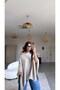 Stone Color Soft Basic Poncho - 3