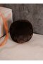 Plush Ball Pillow Dark Brown Plush Ball Cushion - 3