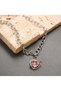 Xuping Thick Chain Pink Heart Necklace – Silver Color Tarnish Resistant Steel Star Detail Y2K Women's Necklace - 5