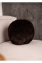 Plush Ball Pillow Dark Brown Plush Ball Cushion - 4