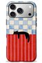 متوافق مع iPhone 17 PRO - غطاء حماية مزدوج الطبقات بتصميم القط الأسود النائم، غلاف حماية ذو سطح لامع