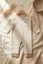 Panda Embroidered Stripe Patterned 100% Cotton Baby Boy Romper 03 Months - 4