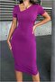 Sandy Fish Evening Dress Fabric Dress Midi Cut - 2