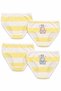 Girls' Panties Set 4-Piece Panties Set Cotton Kids' Underwear Striped Rabbit Pattern Printed on the Back and Front Kids' Slip Panties Gift Kids' Panties Set Yellow White Girls' Underwear Sli̇p-K-01-S