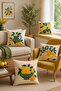 Lemon Bowl Patterned 4-Piece Throw Pillow Cover Set - 2