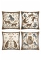 African Leopard and Zebra Patterned 4-Piece Throw Pillow Cover Set - 3