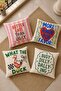Better Late Patterned 4-Piece Throw Pillow Cover Set - 2