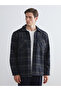 Ozmarka New Season Comfortable Fit Plaid Wool Blend Men's Shirt Jacket