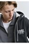 Men's Black 1991 Hooded Jacket Jet Black Jacket - 6