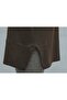 Crew Neck Slit Oversize Combed Cotton Tunic - Dark Brown - 6