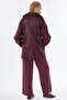 Wide Collar Coat Burgundy - 5