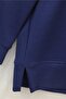 Pantsuit with Side Slits and Grass Green Front Panel - Dark Blue - 6